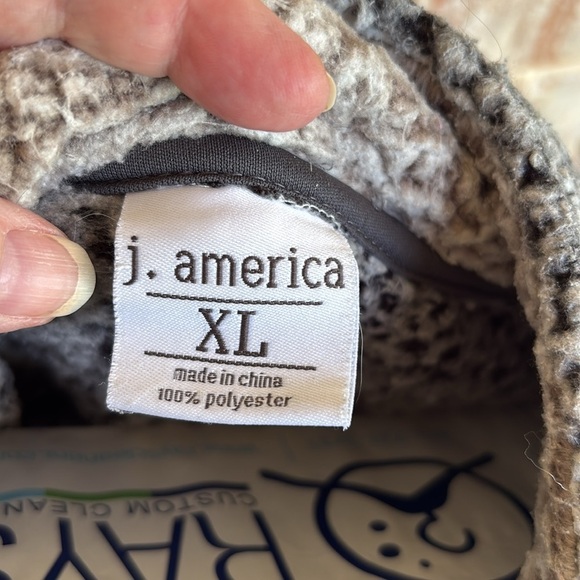 J. America Gray Zip Up Fleece Half Zip Pullover Poshmark Jacket - Picture 7 of 8